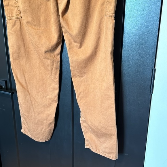 🌻Arizona Jeans 100% Cotton Brown Orange Cargo Pants - Picture 6 of 9